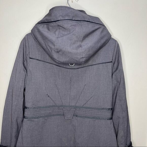 Three Stones Grey Fur Hooded Jacket Size Medium Winter Outdoor - Picture 8 of 13